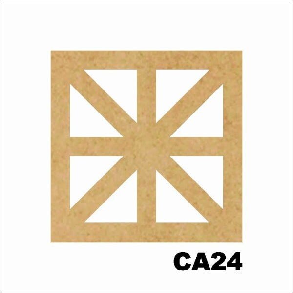Kit 15 Placas Painel De Mdf 3mm Elemento Vazado Cobogó CA24 - 1