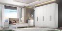 Ver imagem 2 de Guarda Roupa Casal 100% MDF 6 Portas 8 Gavetas - Rizon -Branco - Móveis Novo Horizonte