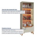 Ver imagem 5 de Cristaleira Atenas 72 cm Off White/Naturalle Mavaular