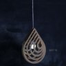 Pendente Gota 3D Madeira - 3