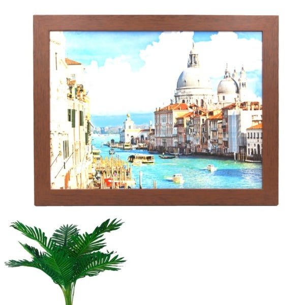 Quadro Decorativo Com Moldura Para Sala Estampa Veneza - 1