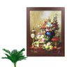 Quadro Decorativo Com Moldura Estampa Vaso Azul Flores - 1