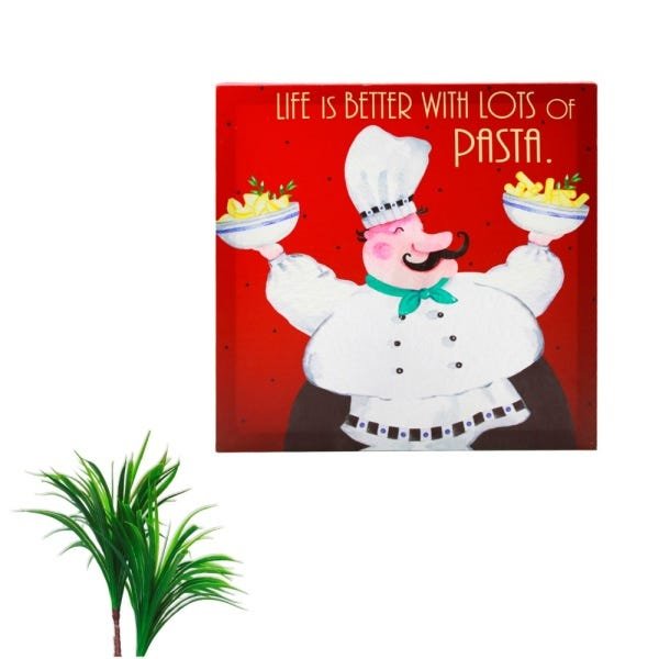 Quadro Decorativo Para Sala Estampa Chef Massas Gourmet - 1