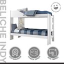 Ver mais imagens de Beliche Solteiro com Prateleira e Proteção Antiquedas Indy  Branco