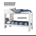 Ver imagem 3 de Beliche Solteiro com Prateleira e Proteção Antiquedas Indy  Branco