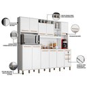 Ver imagem 3 de Kit Cozinha Compacta Petra Branco Cinamomo - Valdemóveis