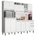 Ver imagem 1 de Kit Cozinha Compacta Petra Branco Cinamomo - Valdemóveis