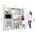 Ver imagem 2 de Kit Cozinha Compacta Petra Branco Cinamomo - Valdemóveis