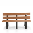 Ver imagem 2 de Banco de Jardim Madeira Plástica 1,50 M:marrom/kit Inox 304