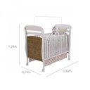 Ver imagem 3 de Berço Mini Cama com Suporte Mosquiteiro Crystal Tcil Móveis