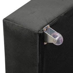 Puff que Vira Cama Solteiro com Rodinha com Bau Decoração para Sala Quarto Apartamento Estofado:cinz - 5