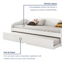 Ver imagem 7 de Bicama Solteiro Sofá Cama com Rodízios em MDF Funny  Branco