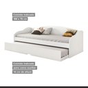 Ver imagem 5 de Bicama Solteiro Sofá Cama com Rodízios em MDF Funny  Branco