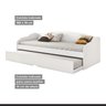 Bicama Solteiro Sofá Cama com Rodízios em MDF Funny  Branco - 5