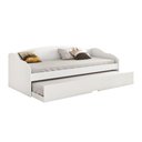 Ver imagem 2 de Bicama Solteiro Sofá Cama com Rodízios em MDF Funny  Branco