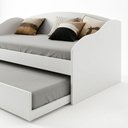 Ver mais imagens de Bicama Solteiro Sofá Cama com Rodízios em MDF Funny  Branco