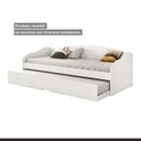 Ver imagem 6 de Bicama Solteiro Sofá Cama com Rodízios em MDF Funny  Branco