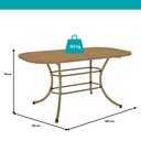 Ver imagem 2 de Conjunto Sala de Jantar 6 Cadeiras Fênix Carraro Dourada
