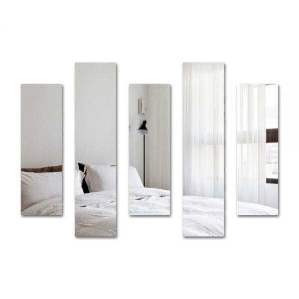Espelho Decorativo Retângulos Verticais Acrílico Espelhado - 1