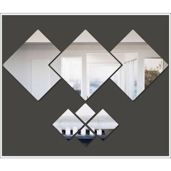 Espelho Decorativo Acrílico 90x45 cm 7 Peças Sala 1013 - 2