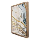 Ver imagem 1 de Quadro Decorativo Caixa Alta com Vidro Abstrato Mármore Delicado TaColado Moldura Madeira 40x60cm