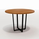Ver imagem 2 de Mesa de Reunião Industrial Redonda 110cm Pés em Metal F5