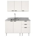 Ver imagem 1 de Kit Cozinha Aéreo Balcão Armário Compacto em MDF