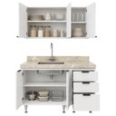 Ver imagem 2 de Kit Cozinha Aéreo Balcão Armário Compacto em MDF