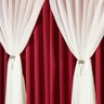 Cortina Semi Blackout Malibú Vermelho com Voil 3,00M x 2,50M - 2