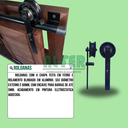 Ver imagem 6 de Kit para Porta até 75cm Roldana Aparente Tubular Preto - 1,50m (sem a Porta)