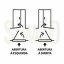 Ver imagem 7 de Kit Porta de Madeira Amescla Batente Pinus 9 cm com Fechadura Lado Esquerdo 210 x 92