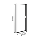 Ver imagem 6 de Kit Porta de Madeira Amescla Batente Pinus 9 cm com Fechadura Lado Esquerdo 210 x 92