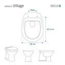 Ver imagem 3 de Assento Sanitário com Amortecedor Village Rosa Floral para Vaso Deca