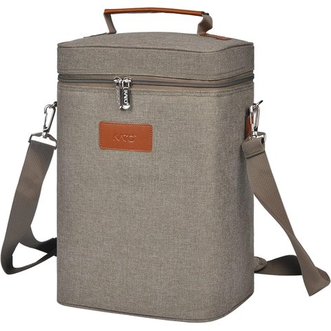 Bolsa Térmica para Vinhos Kato (cinza 4 Garrafas)