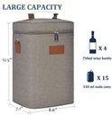 Ver imagem 7 de Bolsa Térmica para Vinhos Kato (cinza 4 Garrafas)