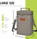 Ver imagem 4 de Bolsa Térmica para Vinhos Kato (cinza 4 Garrafas)