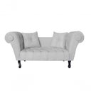 Ver imagem 1 de Recamier Sofá Divã Namoradeira Dubai Suede Branco - Fm