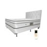 Colchão Magnético Solteiro Massageador + Cama Box Cabeceira Branco - 1