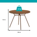 Ver imagem 4 de Conjunto de Sala de Jantar 4 Cadeiras Andorra Carraro Freijó Rosê