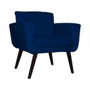 Ver imagem 1 de Conjunto 2 Poltrona Estofada Salão de Beleza Geovana Suede Azul Marinho - LM DECOR