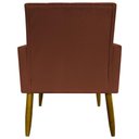 Ver imagem 3 de Kit 10 Poltronas Decorativas Mari Pé Palito Castanho - Terracota Suede