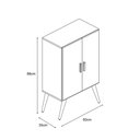 Ver imagem 4 de Sapateira e Organizador 2 Portas Multiuso Retrô com Prateleiras Sala Quarto