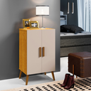 Ver imagem 3 de Sapateira e Organizador 2 Portas Multiuso Retrô com Prateleiras Sala Quarto