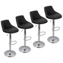 Ver imagem 1 de Kit 4 Banquetas Milano Carmel Estofada Giratória C/ Regulagem - Preto
