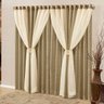 Cortina Rústica Fênix Caqui com Voil 4,00M X 2,70M - 1