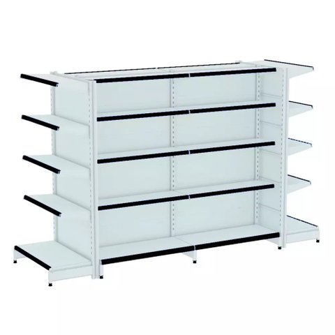 Gondola Centro 170 Fit Ate 2 Metros 2 Ponta Branco 30b Pe Preto