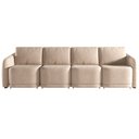 Ver imagem 3 de Sofá Cama para Sala de Estar 4 Lugares 396cm Montserrat K01 Veludo Bege - Lyam Decor