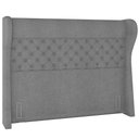 Ver imagem 1 de Cabeceira Cama Box Queen 160 Cm P05 Madrid Bouclê Cinza - Lyam Decor