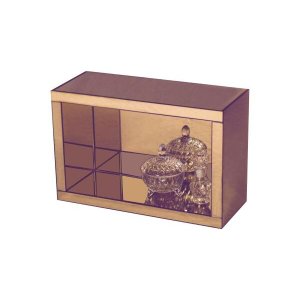 Nicho Decorativo Parede Espelho Bronze Para Sala Quarto Cozinha