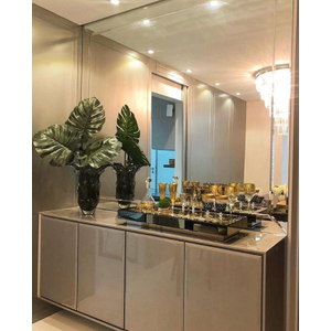 Bandeja Espelho Bronze Sala Cozinha Decorar 40x25